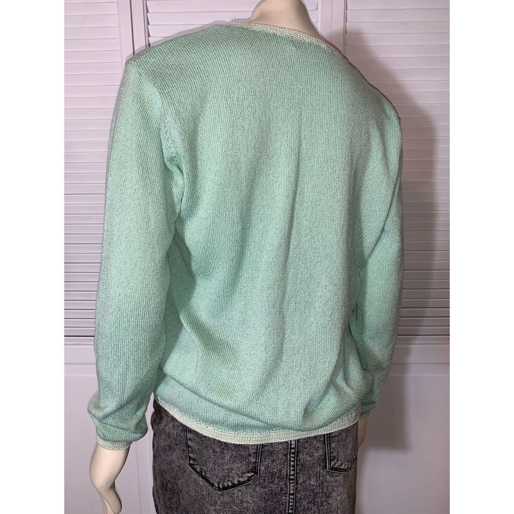 Vintage Pastel Embroidered Knit Sweater Large‎ - Picture 8 of 16